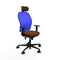 Piqueras y Crespo 1D036N2 - Bureaustoel - Hoofdsteun Verstelbaar - Blauw Bruin