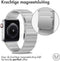 Selencia Bandje Geschikt voor Stalen magnetisch bandje voor de Apple Watch Bandje Series 1 / 2 / 3 / 4 / 5 / 6 / 7 / 8 / 9 / SE - 38 / 40 / 41 mm - Selencia Stalen band - Zilver