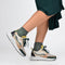 PS Poelman Carocel - Dames Runner Sneakers - Imitatie Leren Suède - Groen Beige Multi - Maat 39
