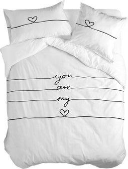 Noorse hoes HappyFriday Blanc My Love Multicolour 180 x 220 cm
