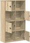 vidaXL - Boekenkast - 60x24x101,5 - cm - bewerkt - hout - sonoma - eikenkleurig