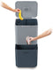 Joseph Joseph Totem 2.0 - Prullenbak - 60 l - 2 compartimenten - Oceaan