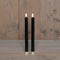 Anna's Collection - Dinerkaars led 3d vlam met timer 2 stuks h25 cm zwart