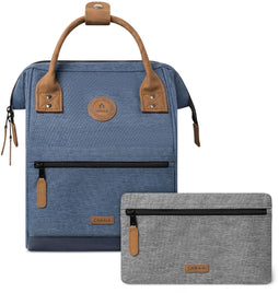 Cabaia Adventurer Small - Laptoprugzak - 10 inch - 2 verwisselbare voorvakken - Blauw