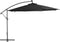 vidaXL - Zweefparasol - met - LED-verlichting - 350 - cm - zwart