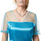 dressforfun IJsprinses XL - verkleedkostuum - zijdig glanzend - blauw/wit