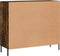 vidaXL - Dressoir - 90x34x80 - cm - bewerkt - hout - gerookt - eikenkleurig