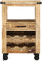 vidaXL - Keuken - Trolley - 55x40x80 - cm - Massief - Ruw - Mango - Hout