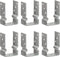 vidaXL Grondankers 6 st 9x6x15 cm gegalvaniseerd staal zilverkleurig