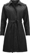 Rains W Trench Coat - Licht gewatteerd regenjack - Afneembare capuchon - Zwart