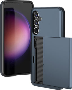 imoshion Hoesje Geschikt voor Samsung Galaxy S23 FE Hoesje - Ruimte voor 2 pasjes - imoshion Backcover met pasjeshouder - Donkerblauw