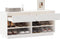 vidaXL - Schoenenkast - 110x34x52 - cm - massief - grenenhout - zwart