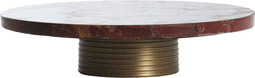 Light&living Schaal op voet Ø35x8 cm BELO rood agaat+antiek brons