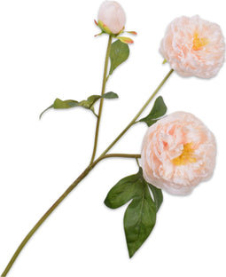 Silk-ka Zijden Bloem-Kunstbloem Pioen Tak Roze 76 cm