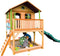 AXI Marc Speelhuis in Bruin/Groen - Met Verdieping, Zandbak en Groene Glijbaan - Speelhuisje voor de tuin / buiten - FSC hout - Speeltoestel voor kinderen