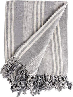 Giftdecor - plaid - wit / grijs - 225 x 250 cm