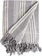 Giftdecor - plaid - wit / grijs - 225 x 250 cm