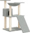 vidaXL - Kattenmeubel - met - sisal - krabpalen - 83 - cm - lichtgrijs