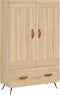 vidaXL - Hoge - kast - 69,5x31x115 - cm - bewerkt - hout - sonoma - eikenkleurig