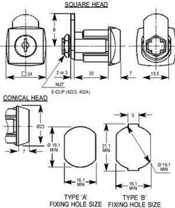 Eurolocks automatencilinder 0802-51 incl Sluitlip
