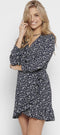 ONLY ONLCARLY L/S WRAP SHORT DRESS - Dames Jurk met ceintuur en volant - Maat 38