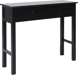 vidaXL - Wandtafel - 90x30x77 - cm - hout - zwart