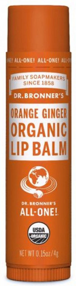 Dr. Bronner's Lippenbalsem Orange Ginger Organic Lip Balm - Duurzaam - Lipverzorging - Lippenbalsem