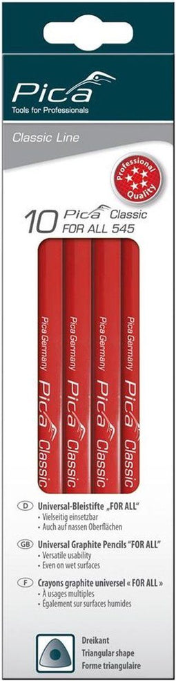 Pica 540/24 - Timmermanspotloden - 10 stuks - 24 cm - grafiet
