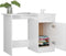 vidaXL - Bureau - 100x50x76 - cm - bewerkt - hout - hoogglans - wit