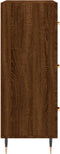 vidaXL - Dressoir - 69,5x34x90 - cm - bewerkt - hout - bruin - eikenkleur