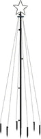 vidaXL - Kerstboom - met - grondpin - 108 - LED's - koudwit - 180 - cm