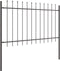vidaXL - Tuinscherm - met - Spitse - Bovenkant - Grijs - 1,7x1 - m - Staal