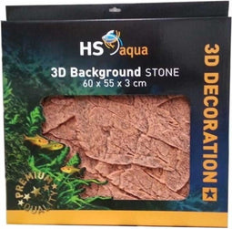 Hs Aqua 3d Background Stone Brown 60x55x3 Cm