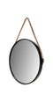 Ronde wandspiegel met touw - ø45 cm - zwart/naturel