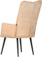 vidaXL Fauteuil canvas crèmekleurig