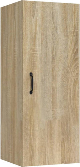vidaXL - Wandkast - 34,5x34x90 - cm - bewerkt - hout - sonoma - eikenkleurig