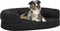 vidaXL-Hondenbed-ergonomisch-linnen-look-75x53-cm-fleece-zwart