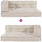 vidaXL - Pallet - Sofa - Kussen - met - Arm- - en - Rugsteun - Crème - Stof
