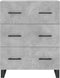vidaXL - Dressoir - 69,5x34x90 - cm - bewerkt - hout - betongrijs