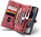 Caseme - vintage 2 in 1 portemonnee hoes - Geschikt voor iPhone 13 Pro - Rood