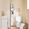 SoBuy BZR34-K-W - Smalle Badkamerkast - Hoge Opbergkast met Deur en Lade - Wit 20x20x145 cm