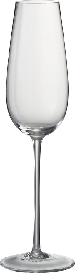 J-Line glas champagne Tia - glas - transparant - 6 stuks