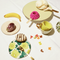 Urban Nature Culture - Good Morning - Plate met handgeschilderde bloemen - Multi/Goud Ø17 cm