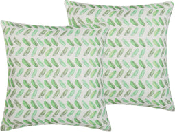 PRUNUS - Sierkussen set van 2 - Groen - 45 x 45 cm - Polyester
