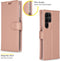 Accezz Samsung Galaxy S23 Ultra - Wallet Softcase Bookcase - 3 Pashouders - Rosé Goud