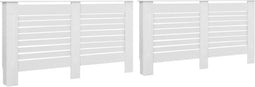 vidaXL Radiatorombouwen 2 st 152x19x81.5 cm MDF wit
