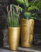 TSERIA - Bloempot set van 2 - Goud - 32 cm - Stenenmix