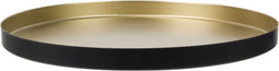 Decoratieve schaal mat zwart goud metaal 25cm