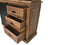 Vitrinekast - 125x48x210 - Naturel/zwart - Mangohout/ijzer
