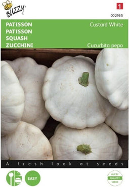 5 stuks - Buzzy - Patisson Custard White